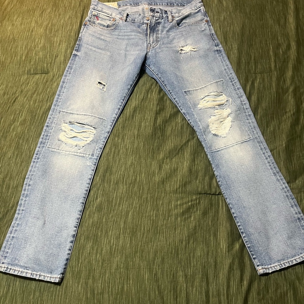 Polo Ralph Lauren Distressed Blue Jeans 34x32